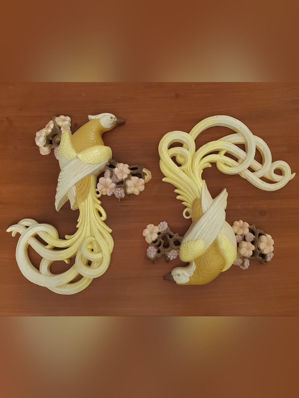 Vintage Burwood 3-D Wall Plaque Pheasant set from 1982 Made in USA